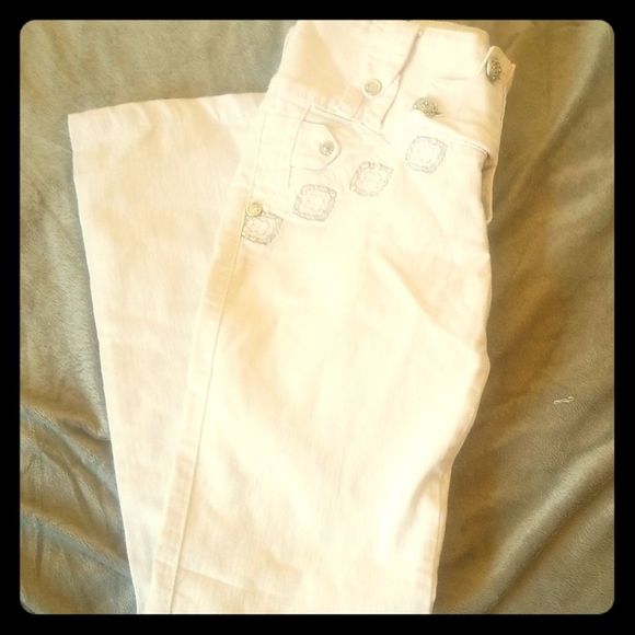White Embellished Denim jeans - Picture 2 of 8